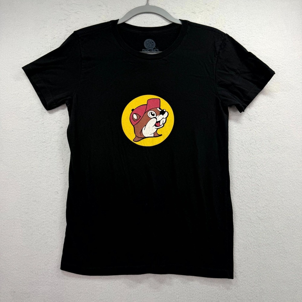 Buc-ee's T-Shirt Unisex Adult Small Black Peace Love Buc-ees Tee Double Sided